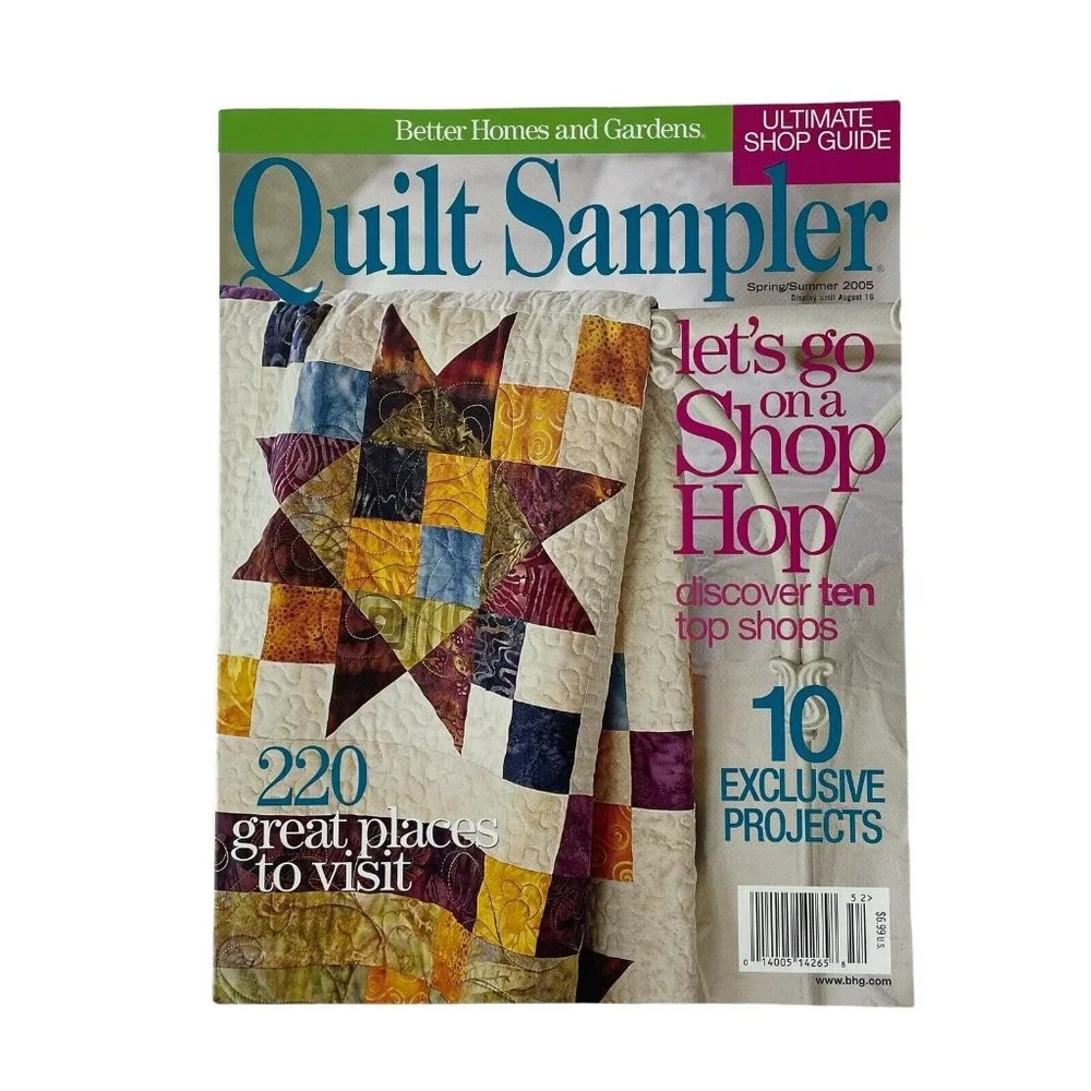 Better Homes‎ & Gardens Quilt Sampler Magazines 2004/2005 Lot of 4